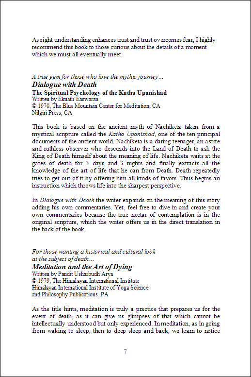 Dialogue with Death, the spiritual psychology of the Katha Upanishad. Meditation and the Art of Dying, Pandit Usharbudh Arya